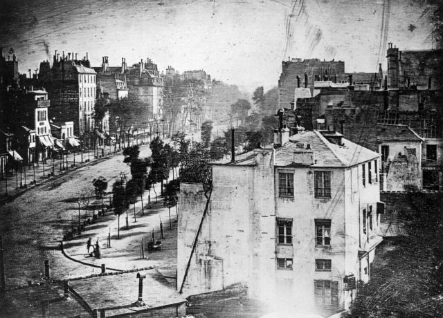 Boulevard du Temple, Παρίσι - Daguerreotype από τον Louis Daguerre.
