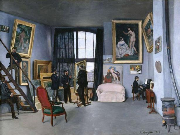 Το εργαστήριο του Bazille, Frédéric Bazille, 1870