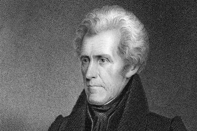 Χαραγμένο πορτρέτο του Προέδρου Andrew Jackson