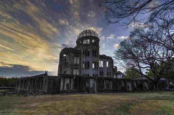 Hiroshima A-Bomb Dome στο ηλιοβασίλεμα