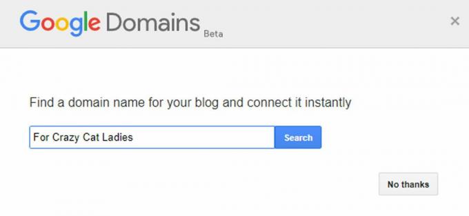 Διεπαφή Google Domains στο Blogger