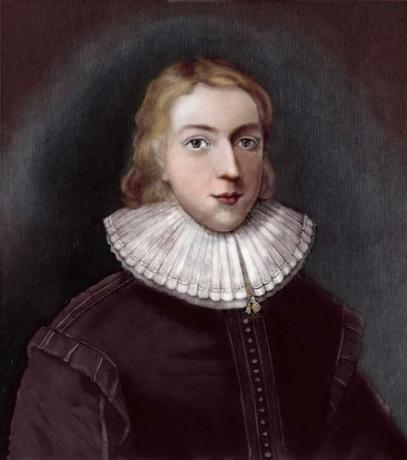 Πορτρέτο του John Milton σε ηλικία 21 ετών