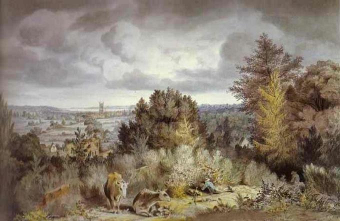 john constable dedham εκκλησία και κοιλάδα