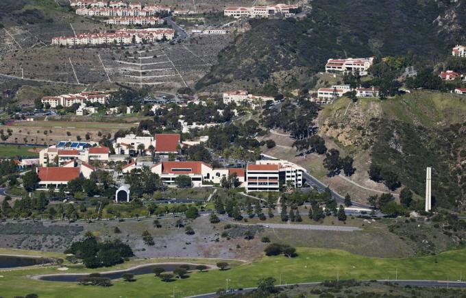 Εναέρια άποψη της πανεπιστημιούπολης του Πανεπιστημίου Pepperdine, Malibu, Καλιφόρνια
