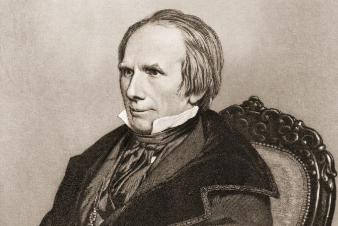 Χαραγμένο πορτρέτο του πολιτικού Henry Clay