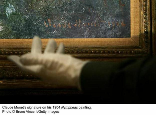 Η υπογραφή του Claude Monet