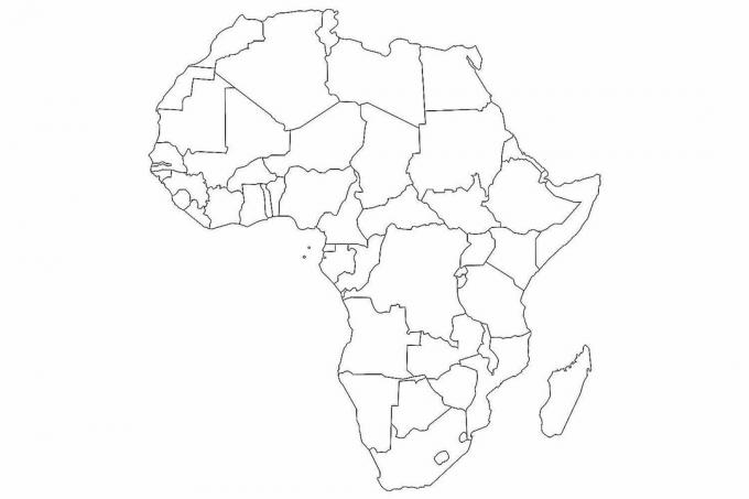 Κενός χάρτης της Αφρικής