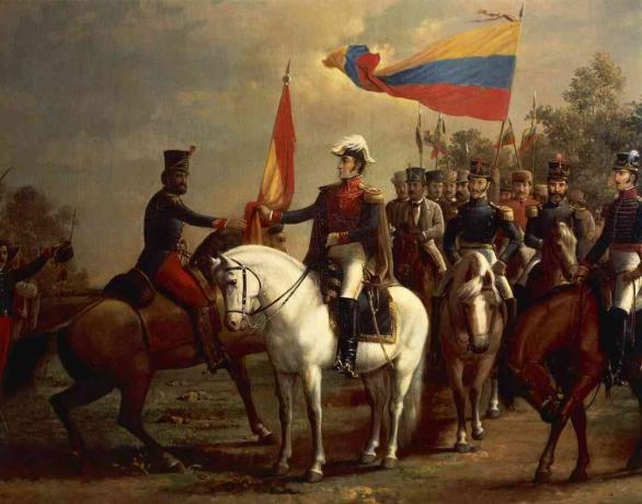 Simon Bolivar κατά τη διάρκεια των λατινοαμερικανικών πολέμων ανεξαρτησίας