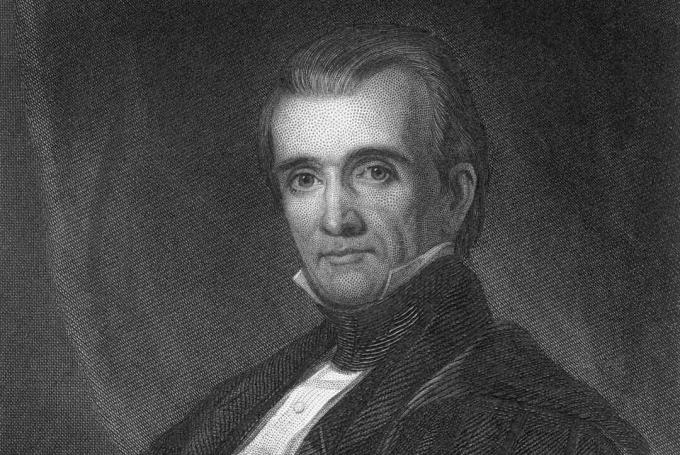 Χαραγμένο πορτρέτο του James K. Polk