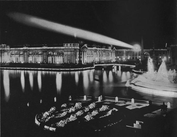 νυχτερινή θέα της Παγκόσμιας Έκθεσης του 1893 στο Σικάγο