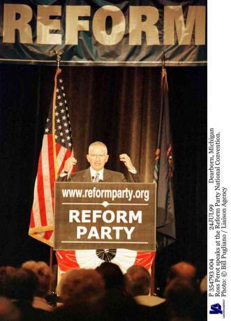 Ο Ross Perot μιλάει στο Εθνικό Συνέδριο του Κόμματος Μεταρρύθμισης