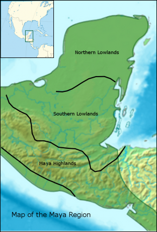 Χάρτης της περιοχής Μάγια
