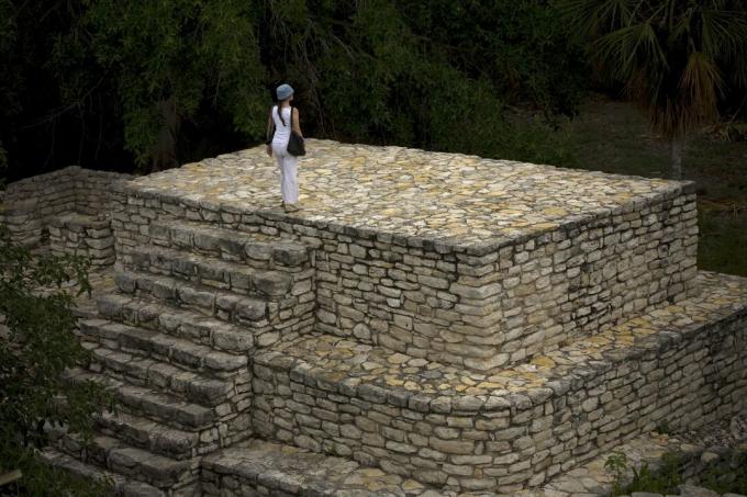 Τα ερείπια των Μάγια του Xcambo στη χερσόνησο Yucatan του Μεξικού